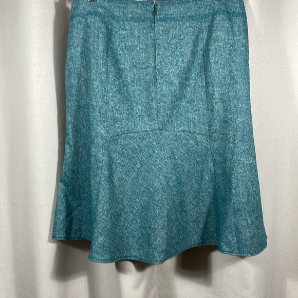 LOFT teal Blue  with flecks of color A-Line Knee-Length Skirt for Work - Picture 4 of 5